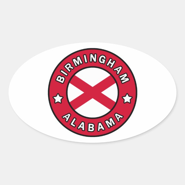Birmingham Alabama Oval Sticker (Front)