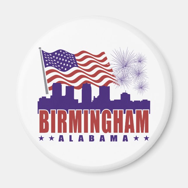 Birmingham Alabama Patriotic Magnet (Front)