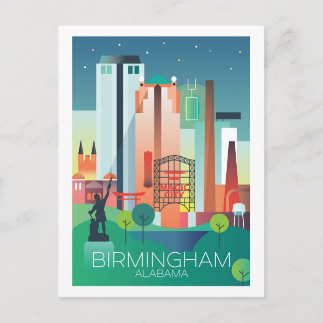 Birmingham, Alabama Postcard (Front)