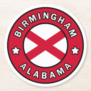 Birmingham Alabama Round Paper Coaster