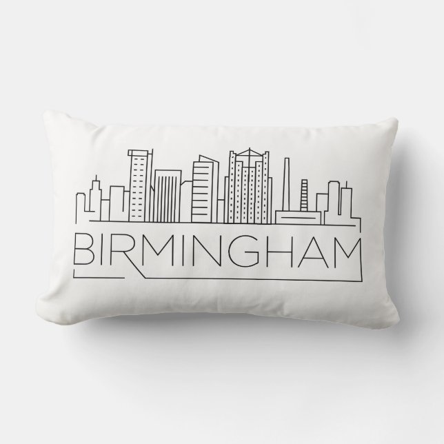 Birmingham, Alabama Skyline Lumbar Cushion (Front)