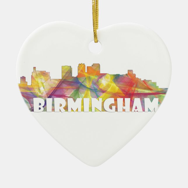 BIRMINGHAM ALABAMA SKYLINE MCLR2 CERAMIC TREE DECORATION (Front)