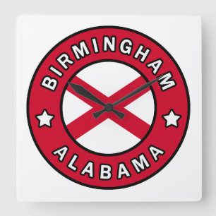 Birmingham Alabama Square Wall Clock