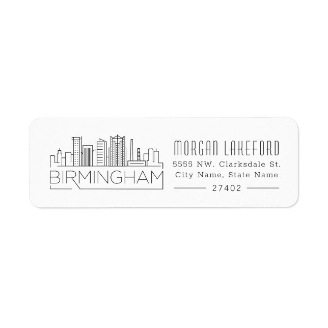 Birmingham, Alabama Stylised Skyline | (Front)