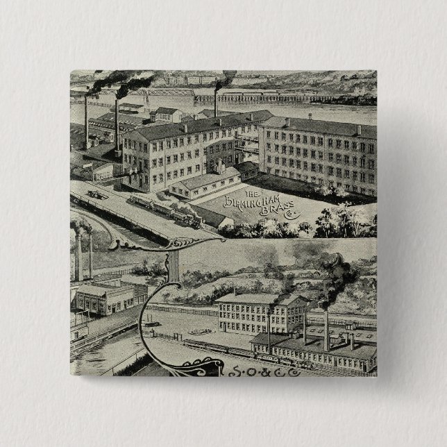 Birmingham Brass Co 15 Cm Square Badge (Front)