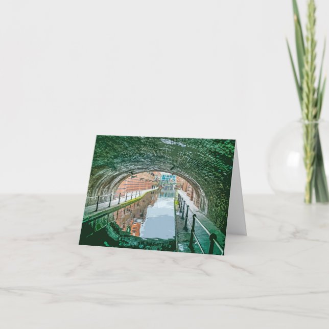 Birmingham canal tunnel view greeting card (Front)