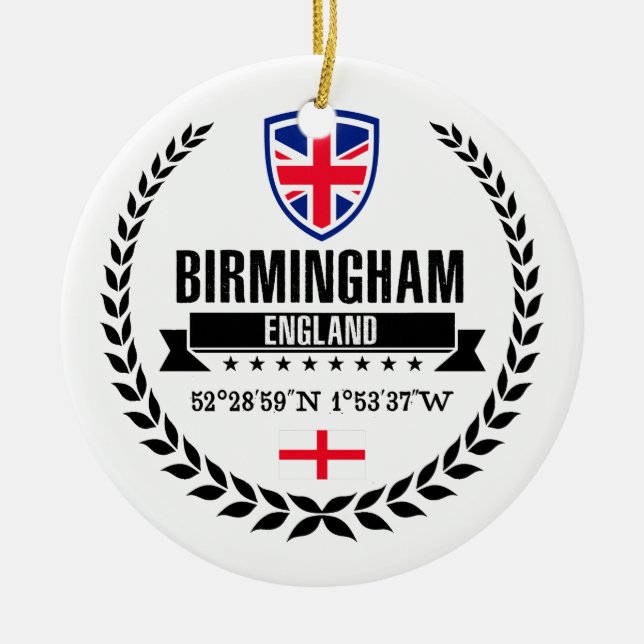 Birmingham Ceramic Tree Decoration (Front)
