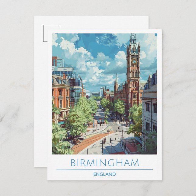 Birmingham England Travel  Postcard (Front/Back)