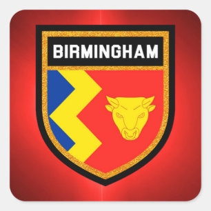 Birmingham Flag Square Sticker