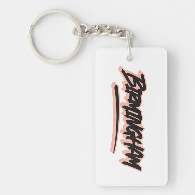 Birmingham Graffiti Style  Key Ring (Front)