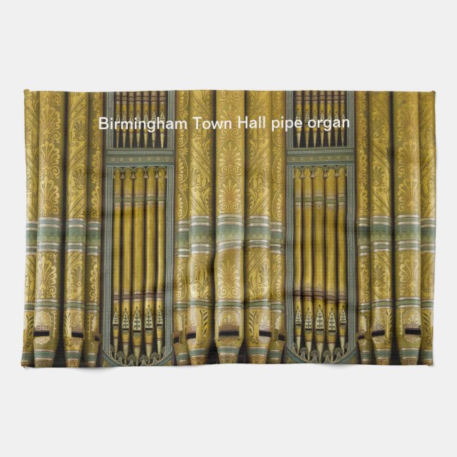Birmingham organ kitchen towel (Horizontal)