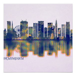 Birmingham Skyline Poster