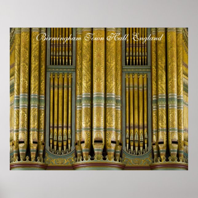Birmingham Town Hall organ poster (Front)