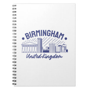 Birmingham United Kingdom Skyline Graphic Notebook