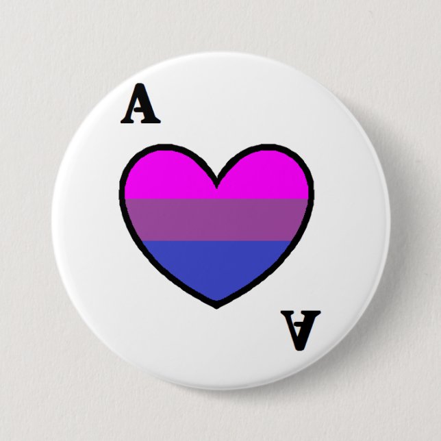 Biromantic Asexual Ace Button (Front)