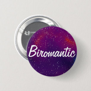 Biromantic Customisable Galaxy Identity 6 Cm Round Badge