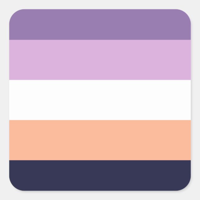 Biromantic Pride Flag Square Sticker (Front)