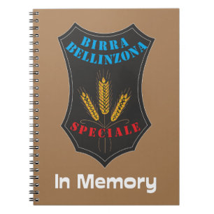 Birra Bellinzona Svizzera Nootbook Spiral Notebook
