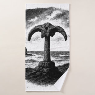 Birsay Whalebone – Orkney Ink Monument Bath Towel