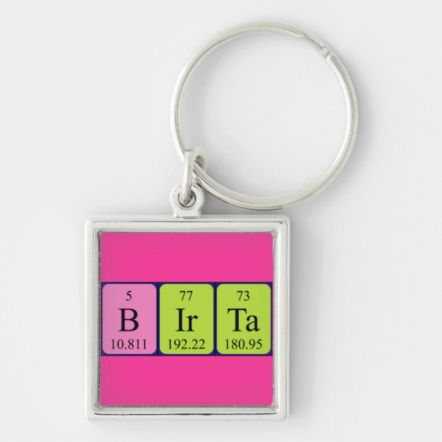Birta periodic table name keyring (Front)