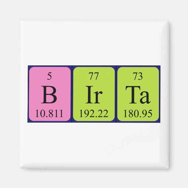 Birta periodic table name magnet (Front)