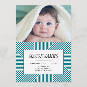 Birth Announcement, Baby Announcement, Blue, Boy Announcement