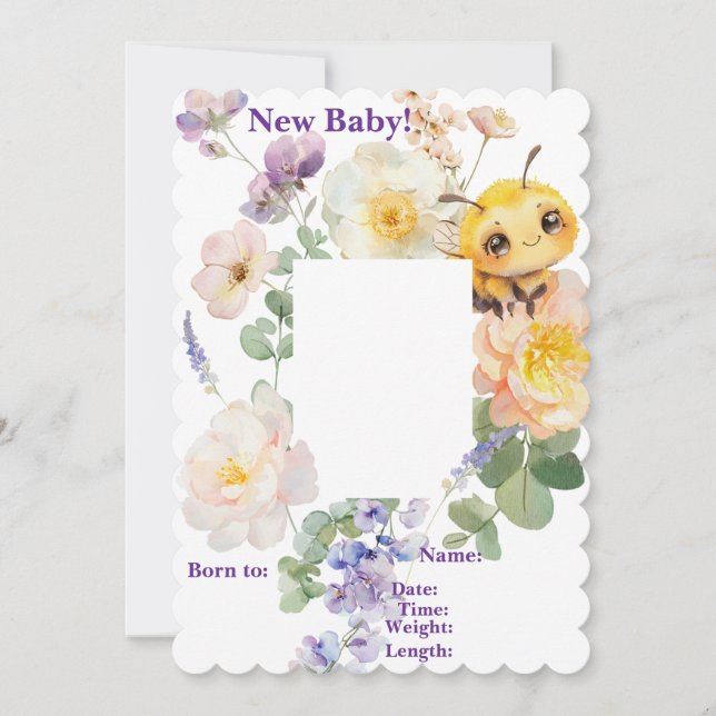 Birth Announcement Bee (Front)