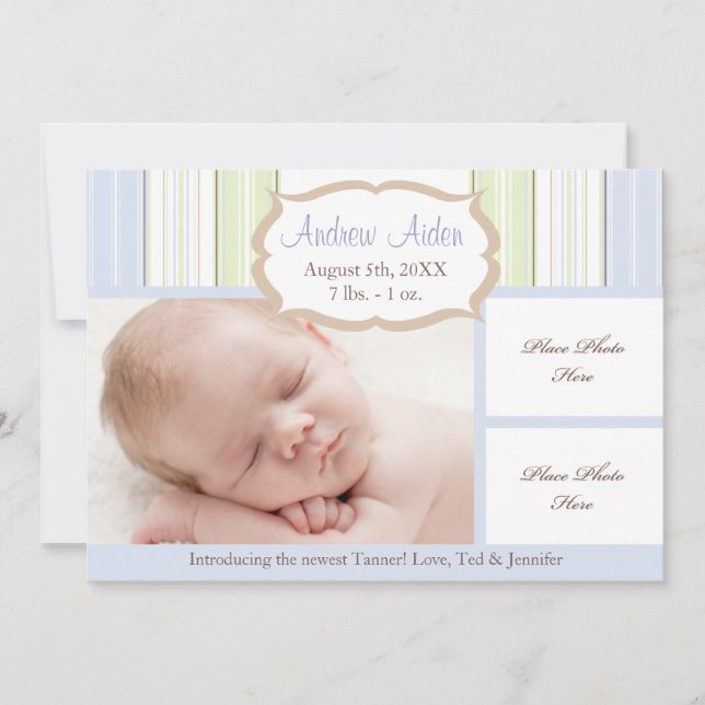 Birth Announcement Boy (Front)