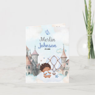 Birth announcement card boy - Castle In The Sky!