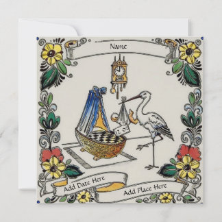 Birth Announcement Card, personalise, add text,