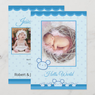 Birth Announcement Card Template