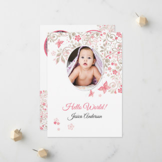 Birth Announcement Card Template