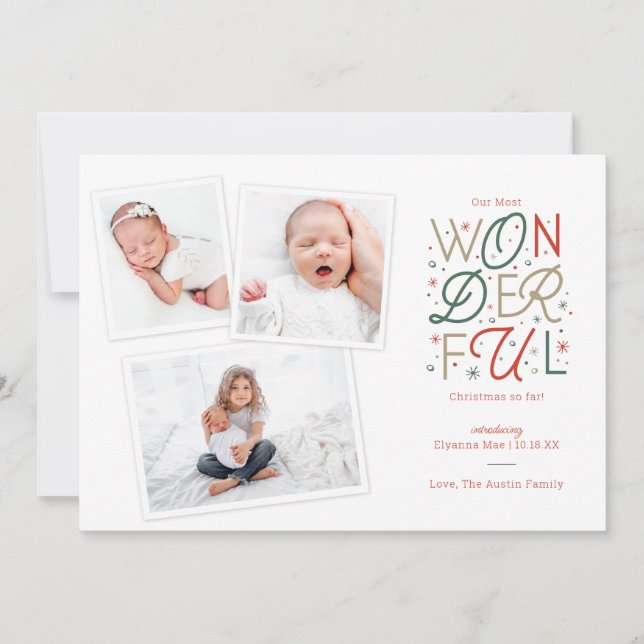 Birth Announcement Christmas Card (Front)
