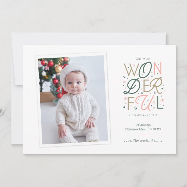 Birth Announcement Christmas Card (Front)