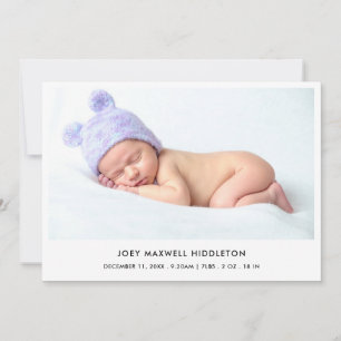 Birth Announcement Elegant Photo Collage