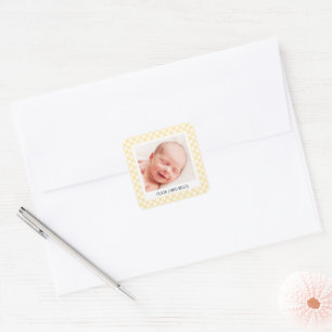 Birth announcement envelope seal stickers