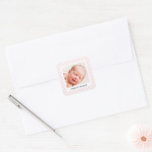 Birth announcement envelope seal stickers