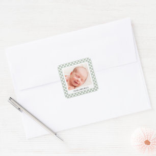 Birth announcement envelope seal stickers