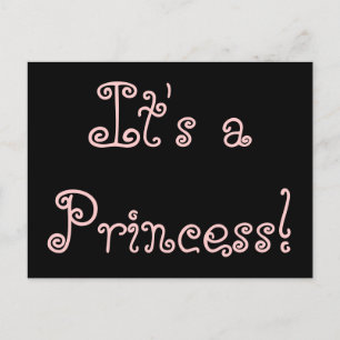 Birth Announcement "It's a, Princess!" Postcard