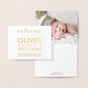 BIRTH ANNOUNCEMENT newborn baby simple text stack