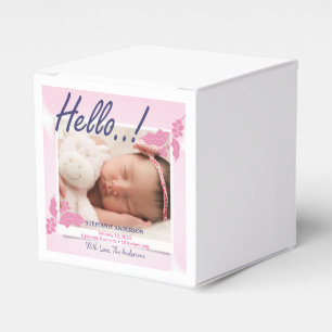 Birth Announcement Personalise Favour Box
