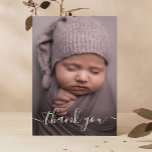 Birth Announcement Personalised Photo handwriting<br><div class="desc">Personalised custom birth announcement handwritten thank you card with space for 2 photos.</div>