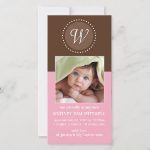 Birth Announcement Photo Card