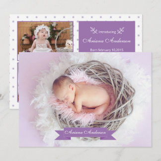 Birth Announcement Photo Card Template