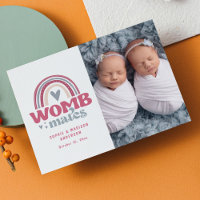 Birth Announcement Photo Postcard | Womb Mates