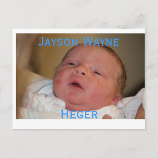 Birth Announcement Postcard