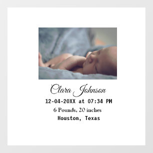 Birth announcements add photo date time place deta