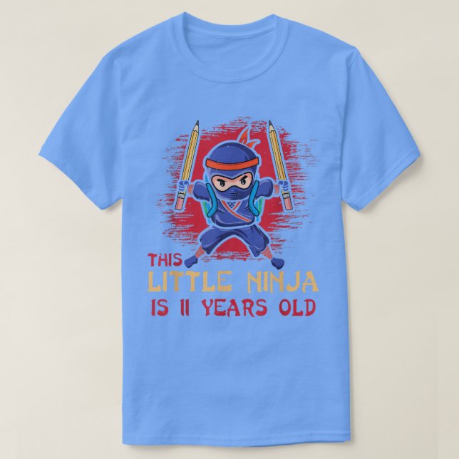Birth Born Age 11 Years Old Samurai Japan Japanese T-Shirt (Design Front)