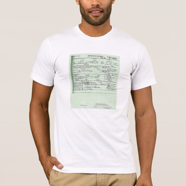 Birth Certificate tee (Front)