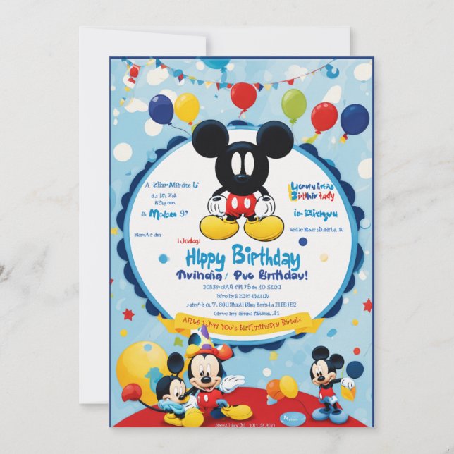 birth day invitation cards (Front)